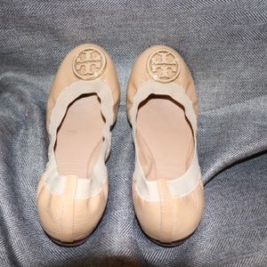 Tory Burch nude Caroline Ballet Flats